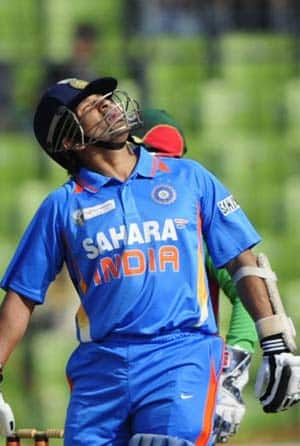 The most stimulating, almost piteous, statement by the maestro in the press conference after his 100th hundred was, “I am not God, I am Sachin Tendulkar.” © AFP