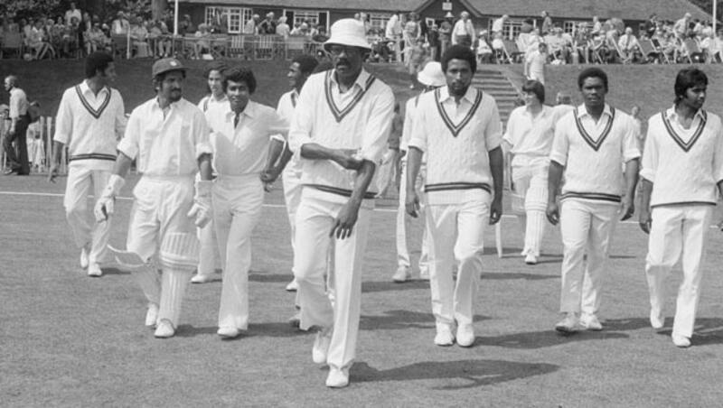 There was little love lost between the West Indies team led by Clive Lloyd (seen leading the team) and Bishan Singh Bedi's Indians, as the bloodbath came to an end. West Indies had triumphed by picking up just 11 legitimate wickets in the match; the rest of their victims dispatched to the infirmary. The fast bowling machine of the West Indies had been launched. This Test marked the start of the West Indies pace era that went on to rule the world for 19 years &copy; Getty Images
