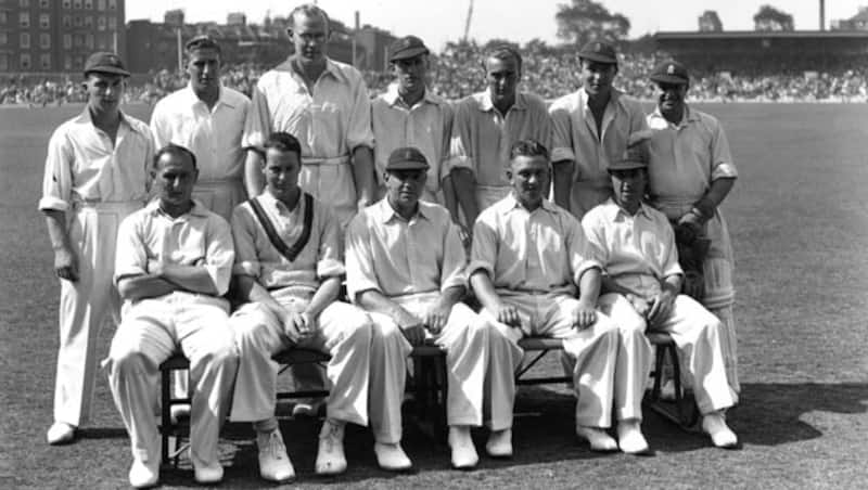 The 1938 England team that beat Australia in the fifth Test at The Oval (standing from left): Bill Edrich, Arthur Fagg, Bill Bowes, Len Hutton, Joe Hardstaff, Denis Compton, Arthur Wood. Sitting (from left): Hedley Verity, Ken Farnes, Wally Hammond, Leyland andEddie Paynter &Acirc;&copy; Getty Images
