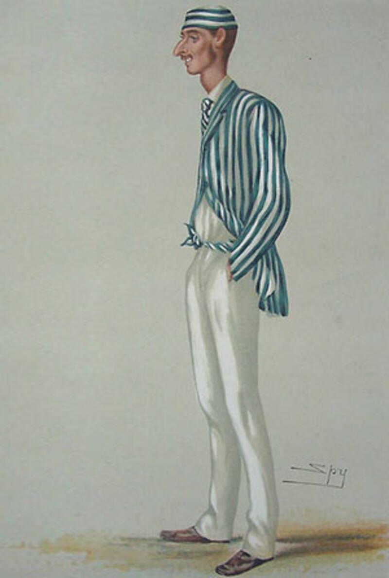 Caricature of Frederick Robert &ldquo;Fred&rdquo; Spofforth. Source: Wikimedia Commons first published in Vanity Fair on July 13, 1878.