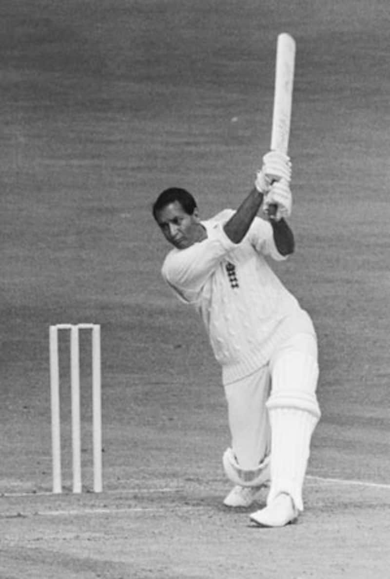 Basil D'Oliveira on his way to an innings of 158 against Australia in 1968 Ashes Test at The Oval. It was an innings which was instrumental in changing world cricket forever &copy; Getty Images