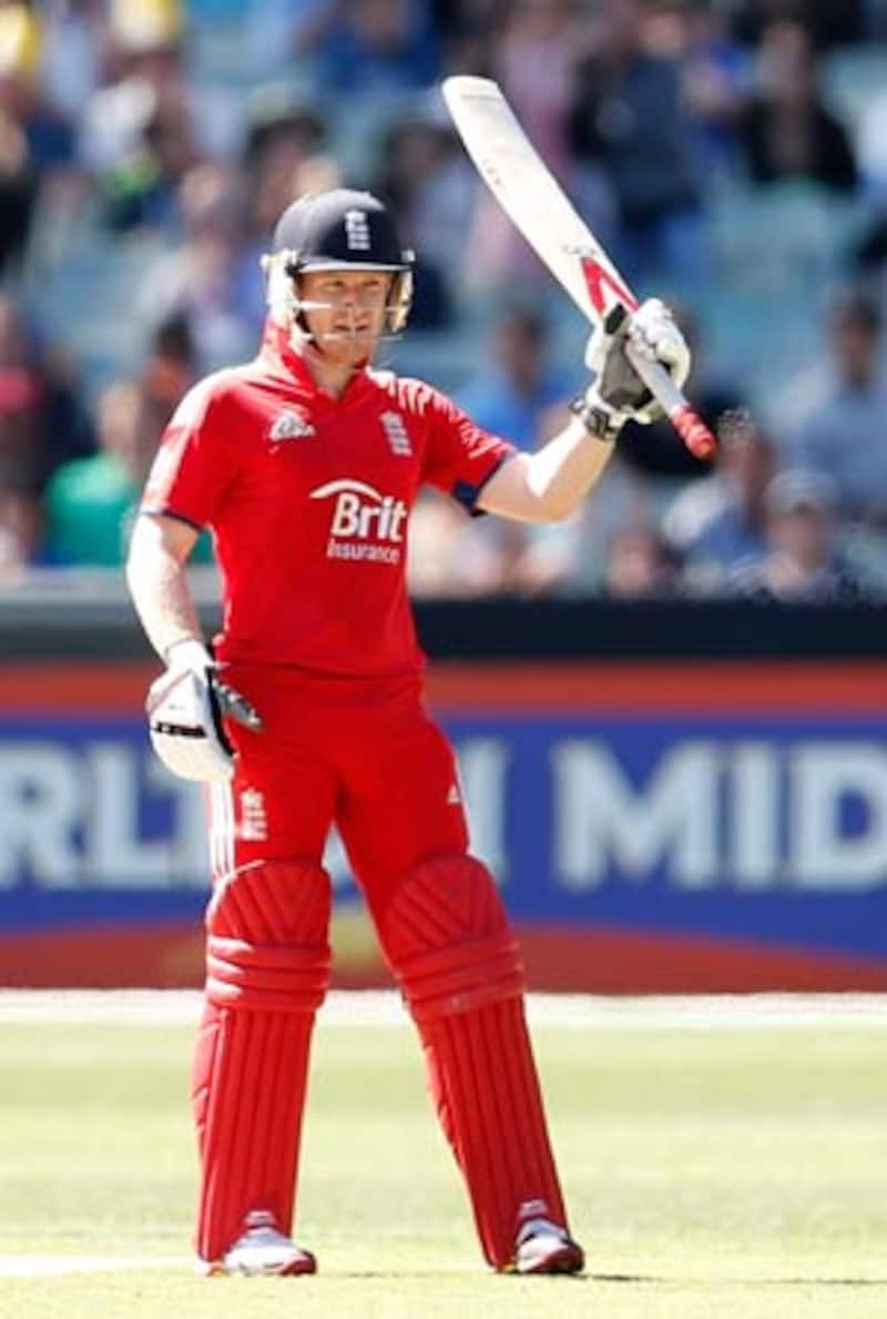 Eoin Morgan made most of the reprieve he got off a no-all to score his sixth ODI century &Acirc;&copy; Getty Images
