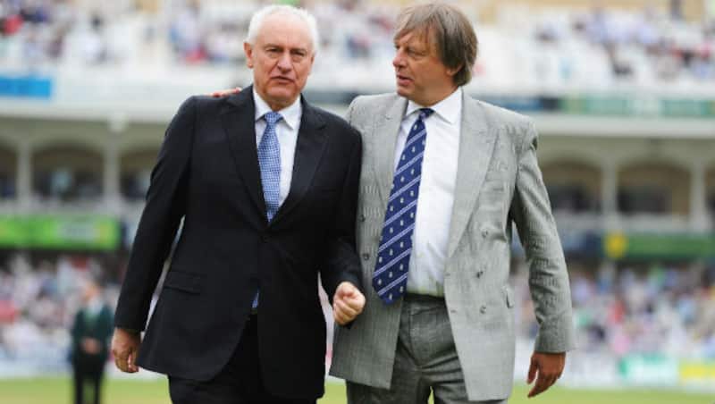 Cricket Australia chief, Wally Edwards (left) and ECB chief, Giles Clarke can play deciding roles in the proposed overhaul of the ICC &copy; Getty Images