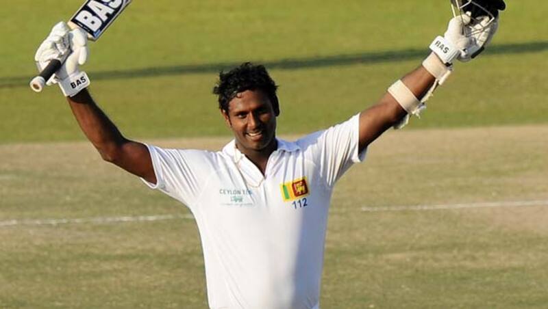 Angelo Mathews has led from the front with his batting pyrotechnics © AFP