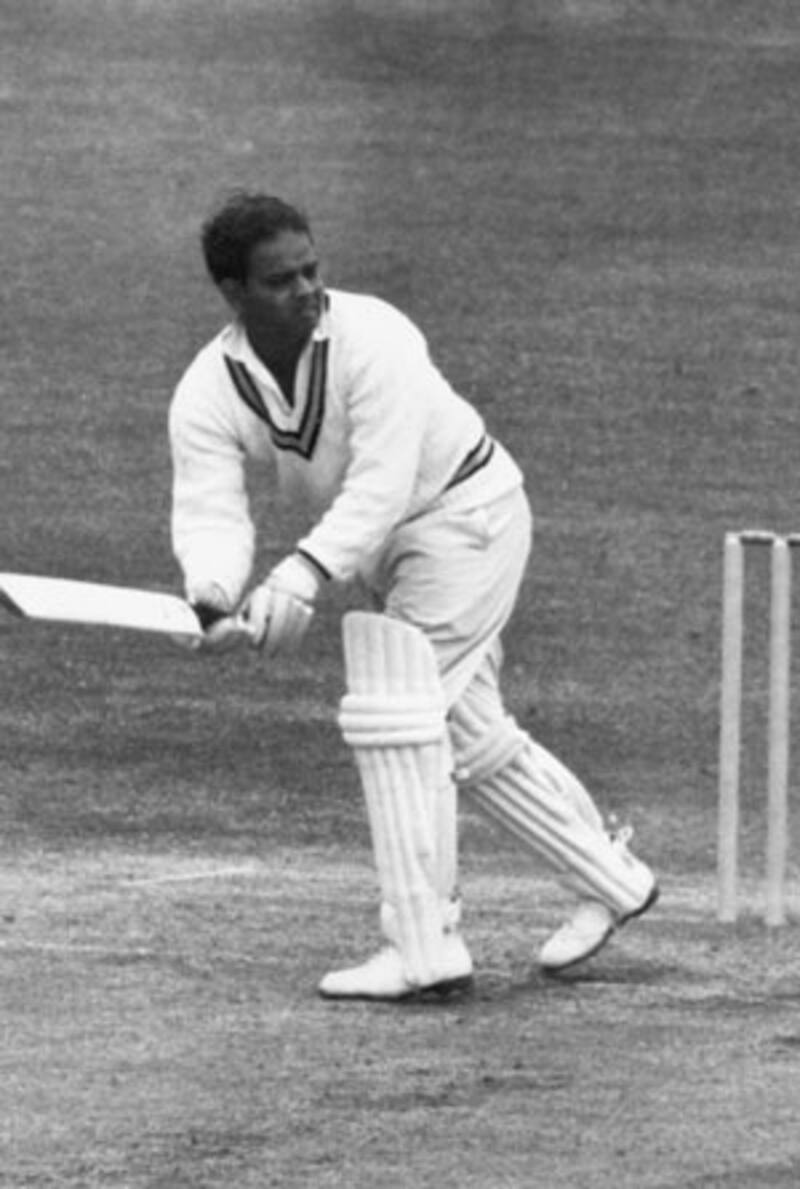 Vijay Manjrekar scored a valuable 90 as India drew the fourth Test against New Zealand at Kolkata in January 1956 &Acirc;&copy; Getty Images