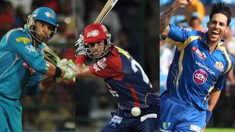 From left: Yuvraj Singh, Kevin Pietersen, Mitchell Johnson were the high earners © IANS & AFP