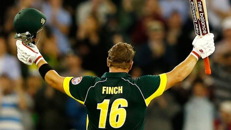 Aaron Finch didn't let the English even sneak in a foot through the door, as he pummeled them around the park during the ODIs &Acirc;&copy; Getty Images