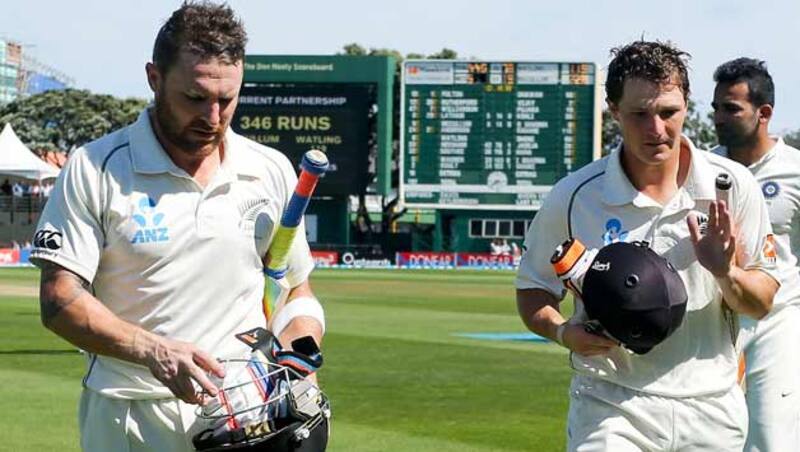 Brendon McCullum (left) and BJ Watling left the statisticians gasping for breath in on Day Four &copy; Getty Images  