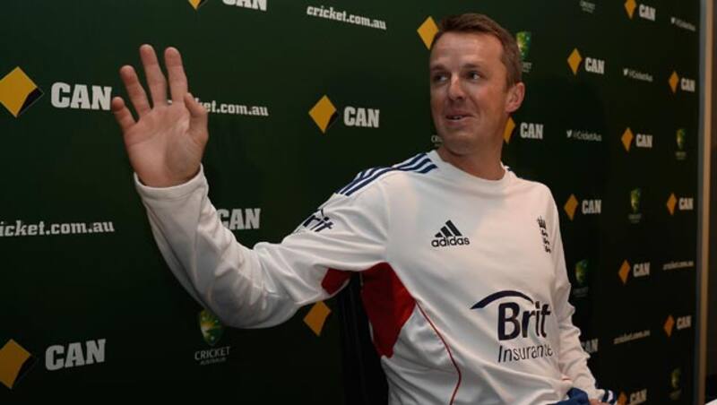 Even Graeme Swann's jolly behaviour during the press conference when he annpunced his retirement came as a shock &Acirc;&copy; Getty Images