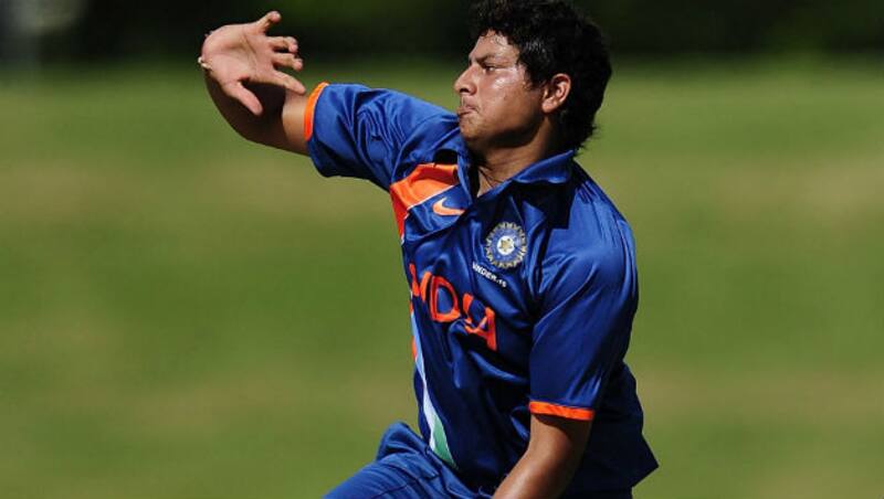 Kuldeep Yadav became the 1st Indian cricketer to take a hat-trick in the ICC Under-19 World Cup &copy; Getty Images