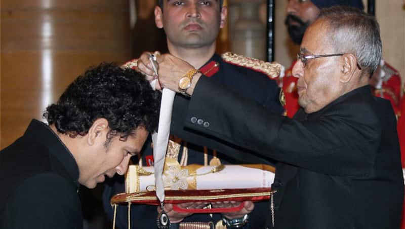 Sachin Tendulkar was the youngest recipient of the prestigious Bharat Ratna &copy; PTI