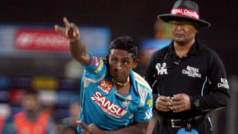 Ajantha Mendis (bowling in picture) &Acirc;&copy; IANS