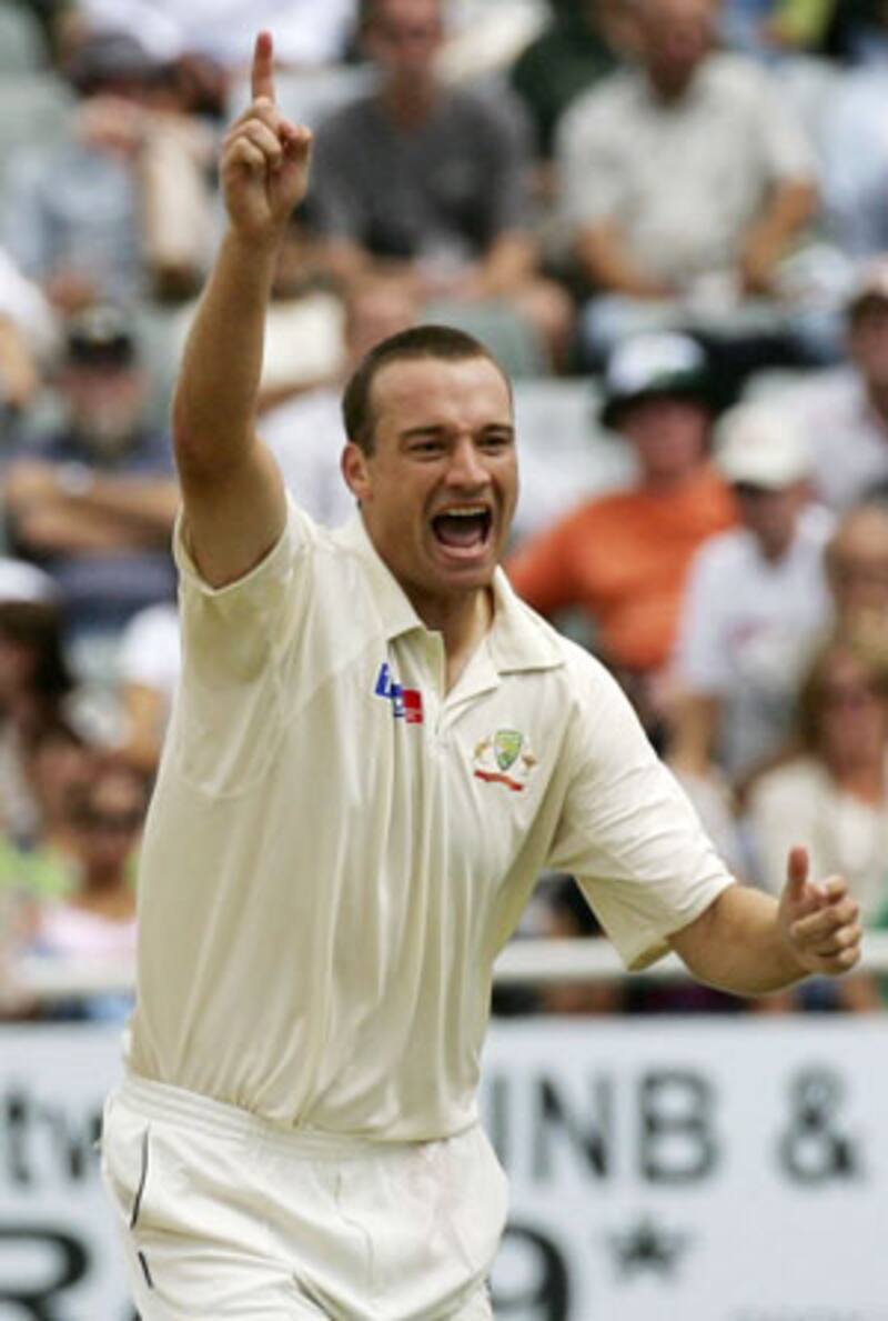 Stuart Clark was the leading wicket-taker in the 2006 series against South Africa with 20 wickets. Australia won the series 2-1 &copy; Getty Images