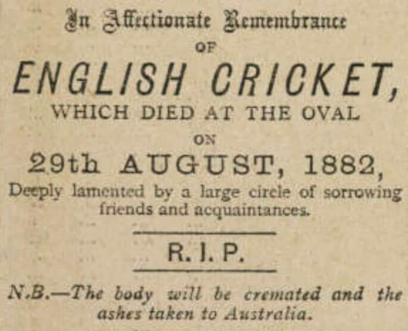 The obituary of English cricket. Photo Courtesy: Wikimedia Commons