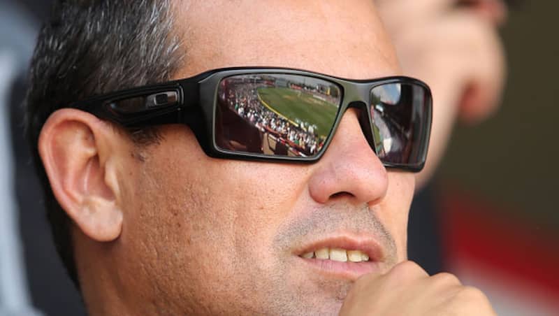 South-African-coach,-Russell-Domingo,-looks-on-during-day-four-of-the-First-Test-match--50