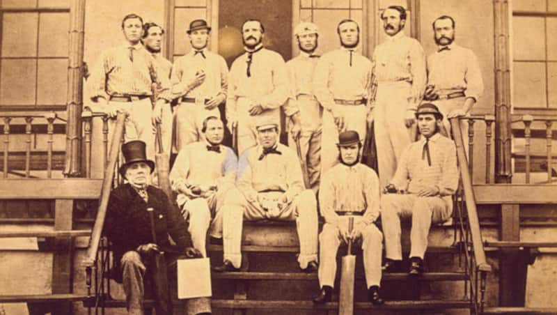 Julius Caesar (standing on the extreme left) poses with the England team in 1863 &Acirc;&copy; Getty Images