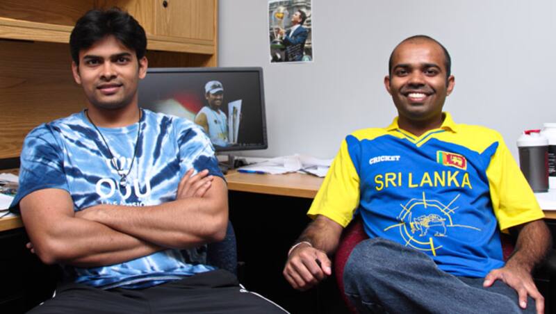 Arjun Poddar (left) and Sameera Viswakula. 