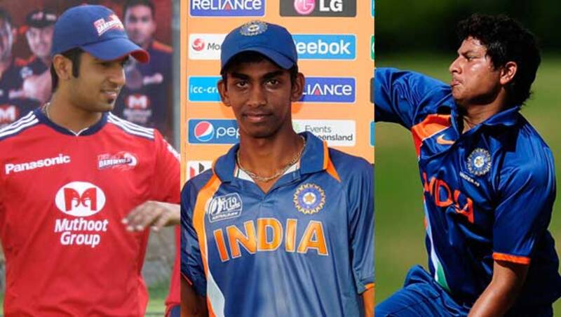 From left: Manpreet Juneja, Baba Aparajith and Kuldeep Yadav are some of the youngsters who are expected to make a mark in IPL 2014 &copy; IANS & Getty Images