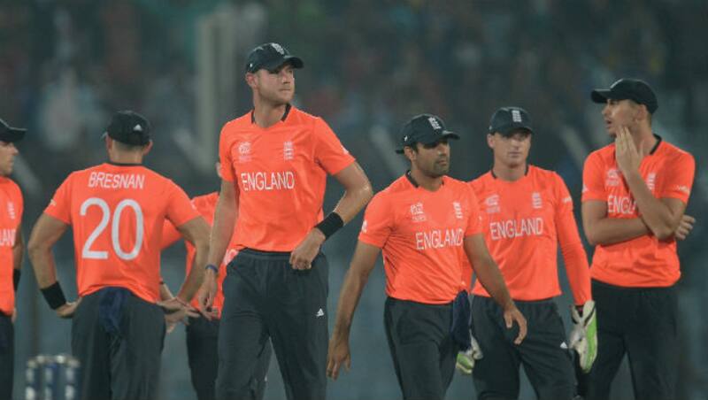 There will undoubtedly be question marks over Stuart Broad's (third from left) captaincy after England's dismal show in the ICC World T20 2014 &Acirc;&copy; Getty Images