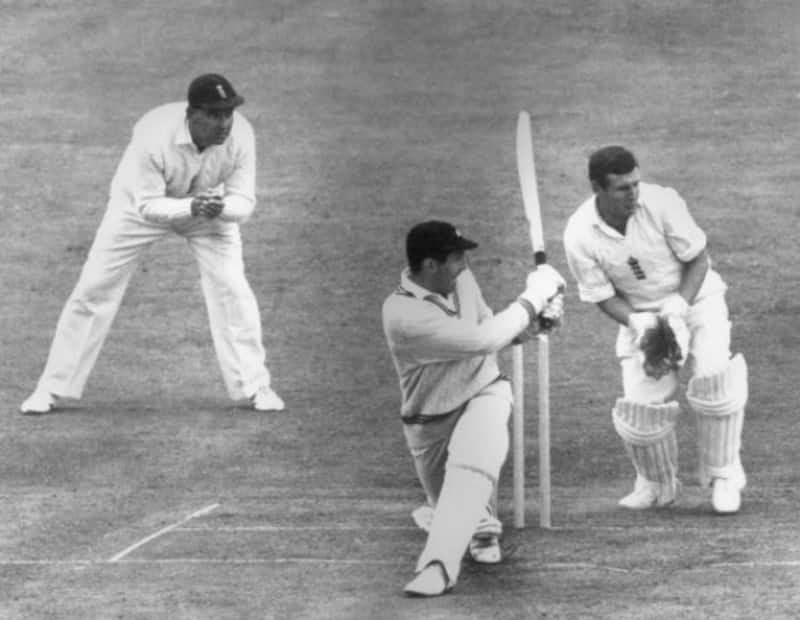 Graham Dowling batting at Edgbaston, 1955 &copy; Getty Images