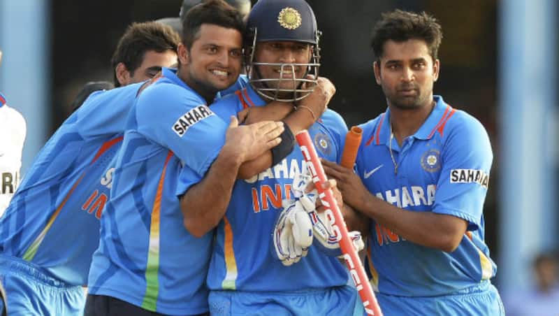 The last time these two teams met in a final was in the tri-series in West Indies. It was a heartbreaking moment for Sri Lanka as iceman MS Dhoni (above) hammered two sixes to seal the deal &Acirc;&copy; AFP