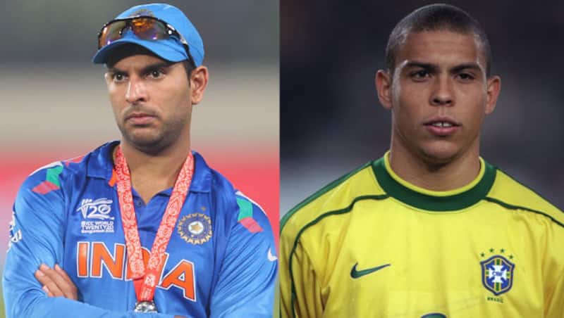Yuvraj Singh (left) and Ronaldo &Acirc;&copy; Getty Images