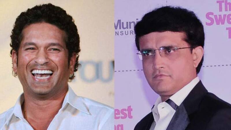 Sachin Tendulkar (left) and Sourav Ganguly 