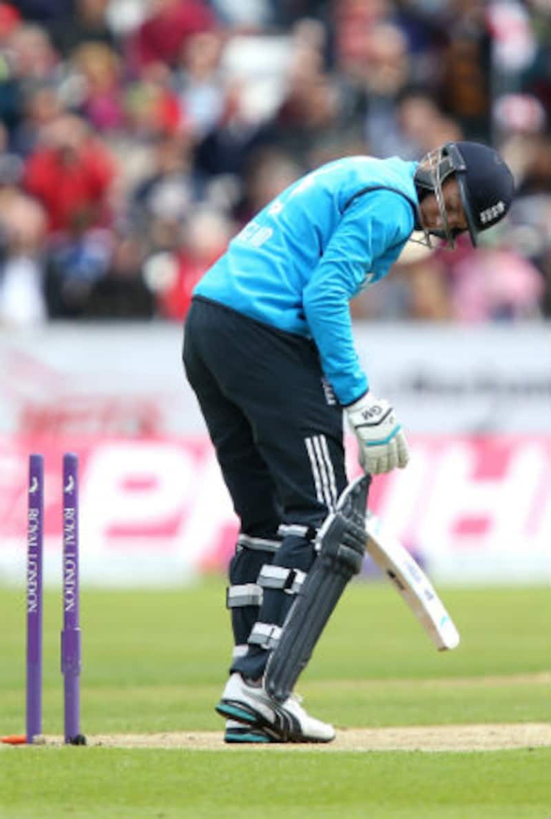 Joe Root (above) was bowled for a third-ball duck by Lasith Malinga &copy; Getty Images