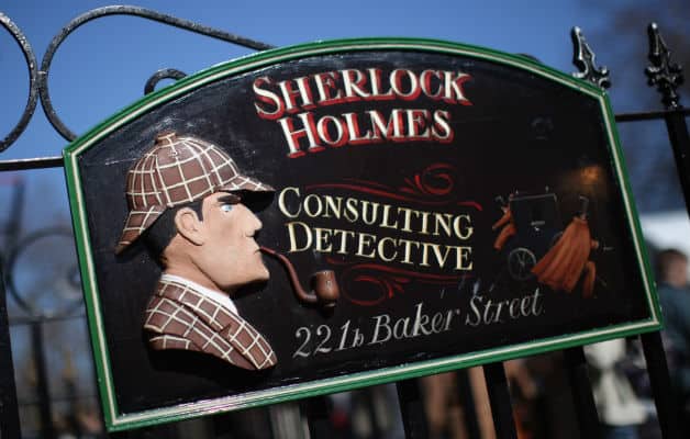 A signboard of Sherlock Holmes © Getty Images