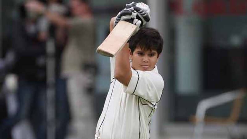 Arjun Tendulkar was cheering for Kings XI Punjab when the incident happened &copy; Getty Images