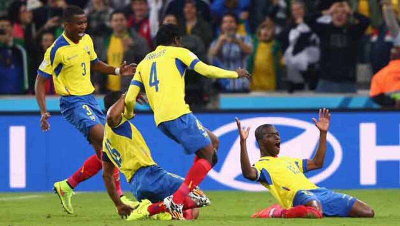 Enner Valencia scored both the goals for Ecuador in the Group E match &Acirc;&copy; Getty Images