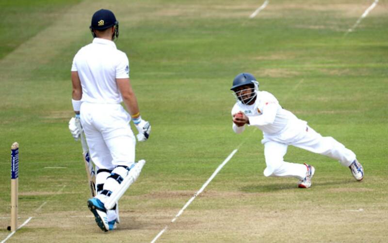 Matt Prior was caught by Kaushal Silva © Getty Images