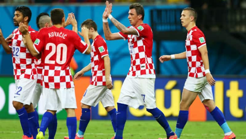 Mario Mandzukic (second from right) scored two goals for Croatia © Getty Images