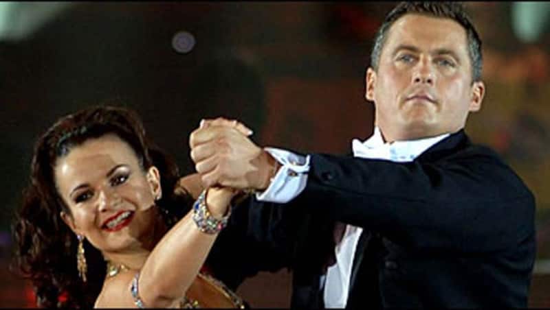 Former England pacer, Darren Gough (right) also put on his dancing shoes