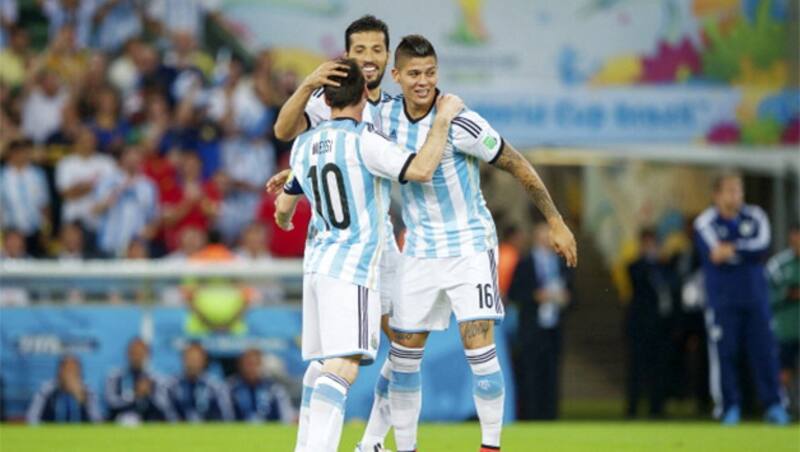 Argentina defeated Switzerland 1-0 to move into the quarter finals &copy; Getty images