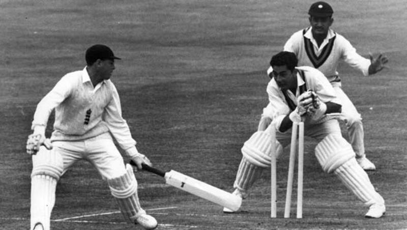 F-M-Engineer,-the-Indian-cricketer,-stumps-Geoff-Boycott