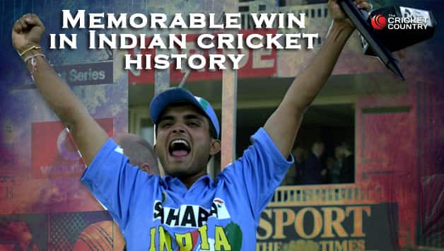 Sourav Ganguly celebrating India's NatWest Trophy win in 2002 at Lord's © AFP