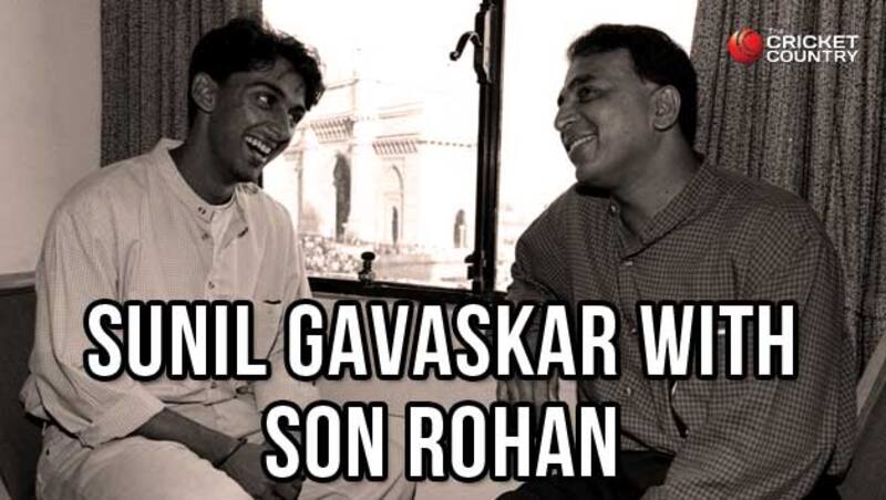 Sunil Gavaskar (right) did not get to meet his only child, Rohan, till he was two months old &Acirc;&copy; Getty Images