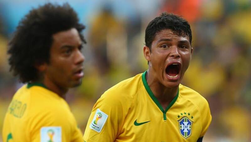 Marcelo (left) and Thiago Silva of Brazil &Acirc;&copy; Getty Images