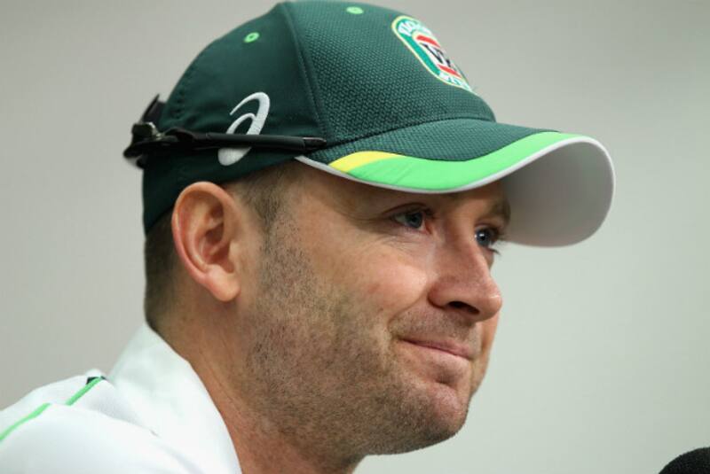 Michael Clarke batted well for his unbeaten 68 &copy; Getty Images