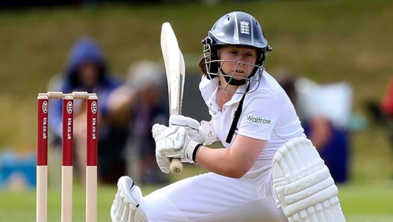 England extend lead against India Women at tea in only Test  at Wormsley