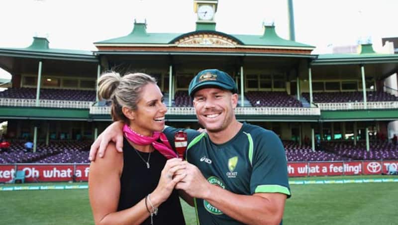 David Warner with wife Candice Falzon . &Acirc;&copy; Getty Images ( File Photo)