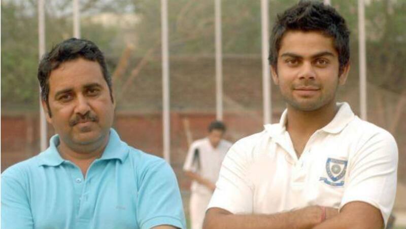Virat Kohli (r) with his coach in his early day &copy; Official Facebbok page of Virat Kohli
