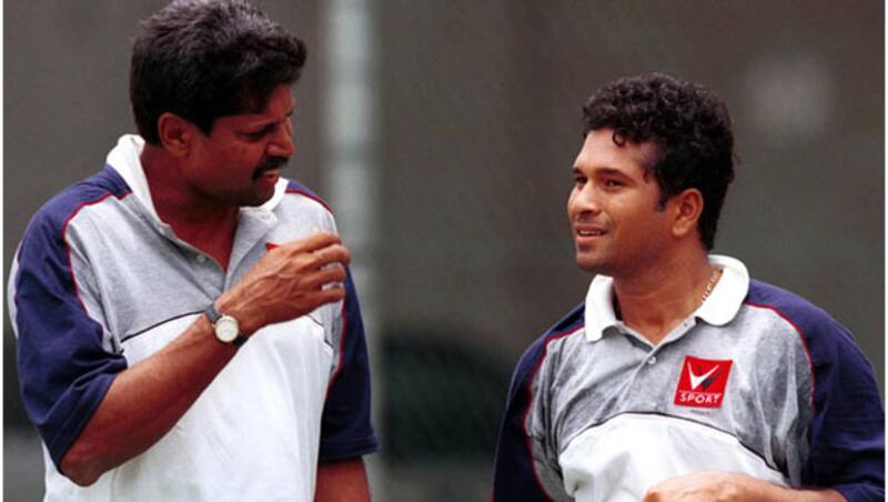 Kapil Dev (left) with Sachin Tendulkar during the former&acirc;s tenure as India coach &Acirc;&copy; Getty Images