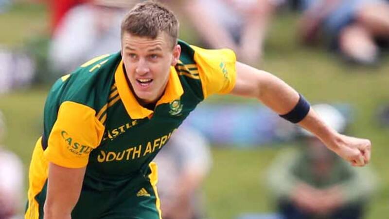Morne Morkel took the wicket of Jimmy Neesham, who played the full-pitched delivery onto his stumps © Getty Images