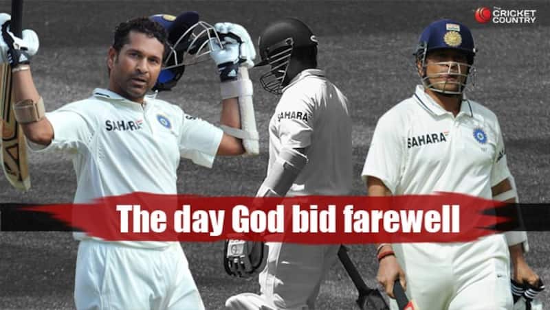 Sachin Tendulkar announced his retirement on October 10, 2013. He finished his international career with the two-Test series against West Indies at home; Image photoshopped by Jyoti Desale