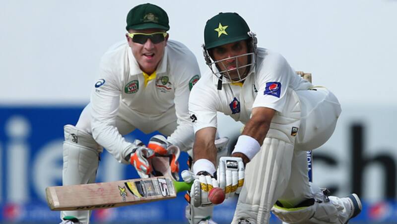 Misbah ul-Haq reached his 50 in just 21 balls &copy; Getty Images