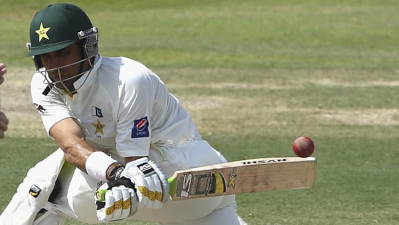 Misbah ul Haq took just 56 balls to complete his century © Getty Images