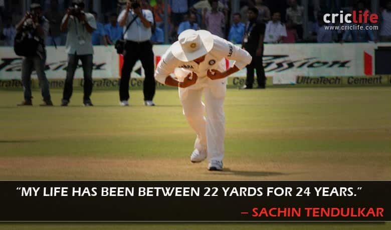 Sachin Tendulkar: Thanking the 22 yards