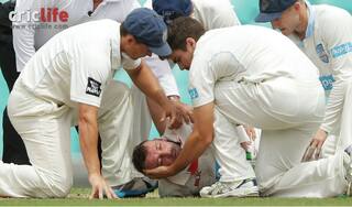 Phil Hughes in critical condition after being hit by a bouncer